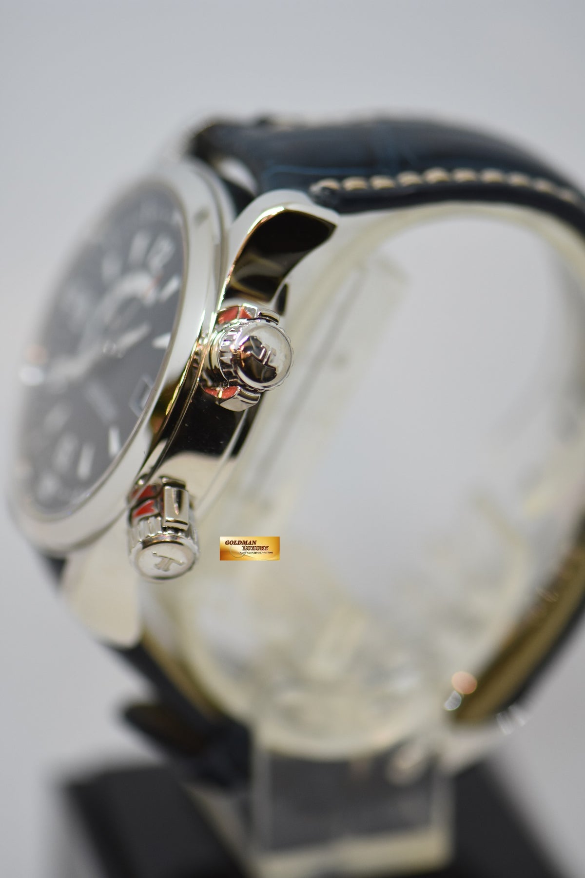 [SOLD] JAEGER-LeCOULTRE MASTER COMPRESSOR MEMOVOX ALARM 42mm IN PLATINUM ON LEATHER STRAP BLUE DIAL AUTOMATIC – LIMITED OF 250pcs (MINT)