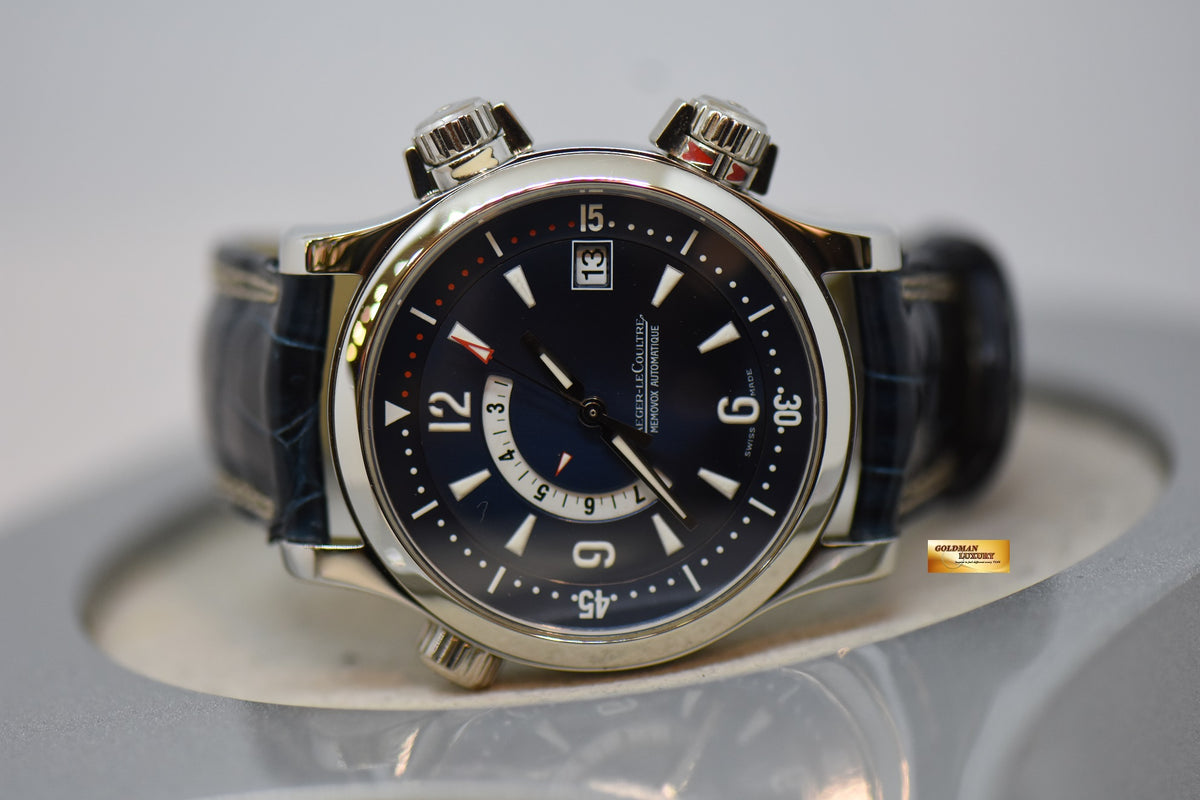 [SOLD] JAEGER-LeCOULTRE MASTER COMPRESSOR MEMOVOX ALARM 42mm IN PLATINUM ON LEATHER STRAP BLUE DIAL AUTOMATIC – LIMITED OF 250pcs (MINT)