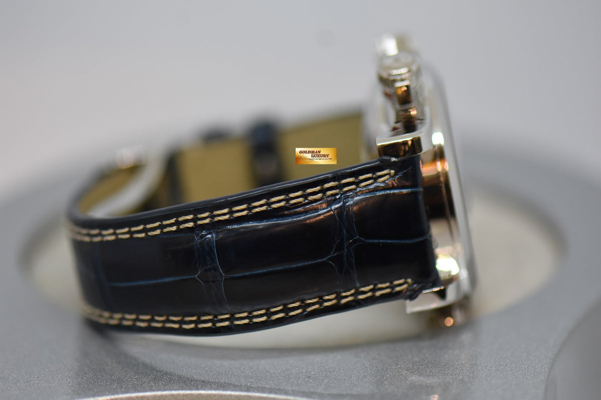 [SOLD] JAEGER-LeCOULTRE MASTER COMPRESSOR MEMOVOX ALARM 42mm IN PLATINUM ON LEATHER STRAP BLUE DIAL AUTOMATIC – LIMITED OF 250pcs (MINT)