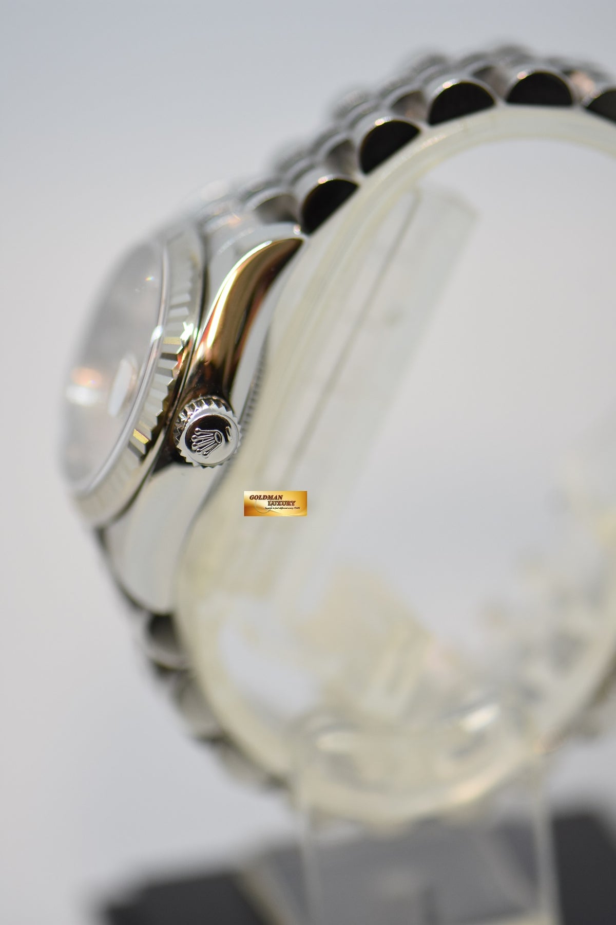 [SOLD] ROLEX OYSTER DATEJUST 26mm STEEL IN JUBILEE BRACELET PINK DIAMOND DIAL 179174 (MINT)