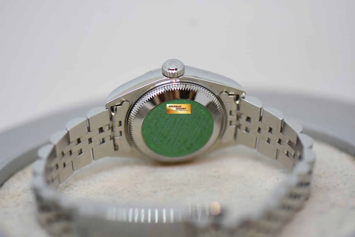 [SOLD] ROLEX OYSTER DATEJUST 26mm STEEL IN JUBILEE BRACELET BLACK DIAMOND DIAL 79174 (MINT)