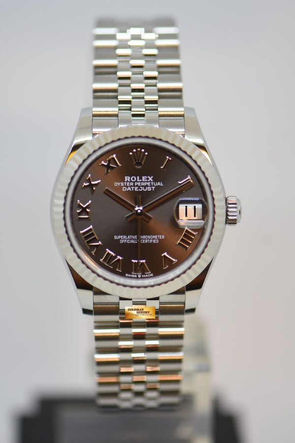[SOLD] ROLEX OYSTER PERPETUAL DATEJUST 31mm STEEL IN JUBILEE BRACELET DARK GREY DIAL AUTOMATIC 278274 (NEW-UNWORN)