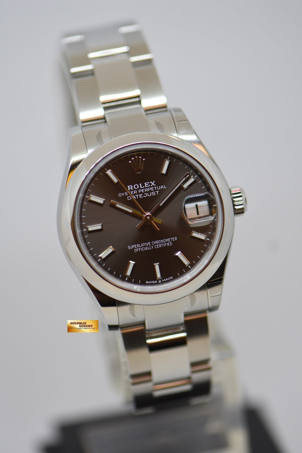 [SOLD] ROLEX OYSTER PERPETUAL DATEJUST 31mm STEEL IN OYSTER BRACELET DARK GREY DIAL 278240 (NEW-UNWORN)