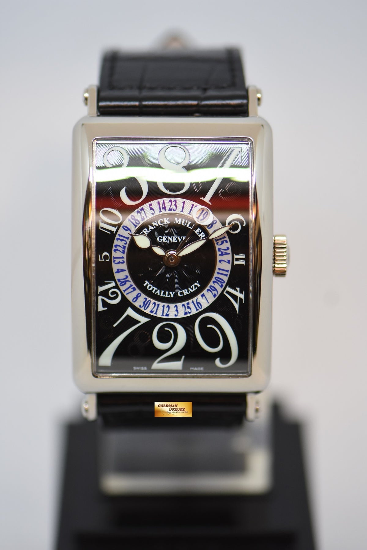 [SOLD] FRANCK MULLER LONG ISLAND TOTALLY CRAZY HOURS & DATE 18K WHITE GOLD AUTOMATIC 1250 TT CH (MINT)