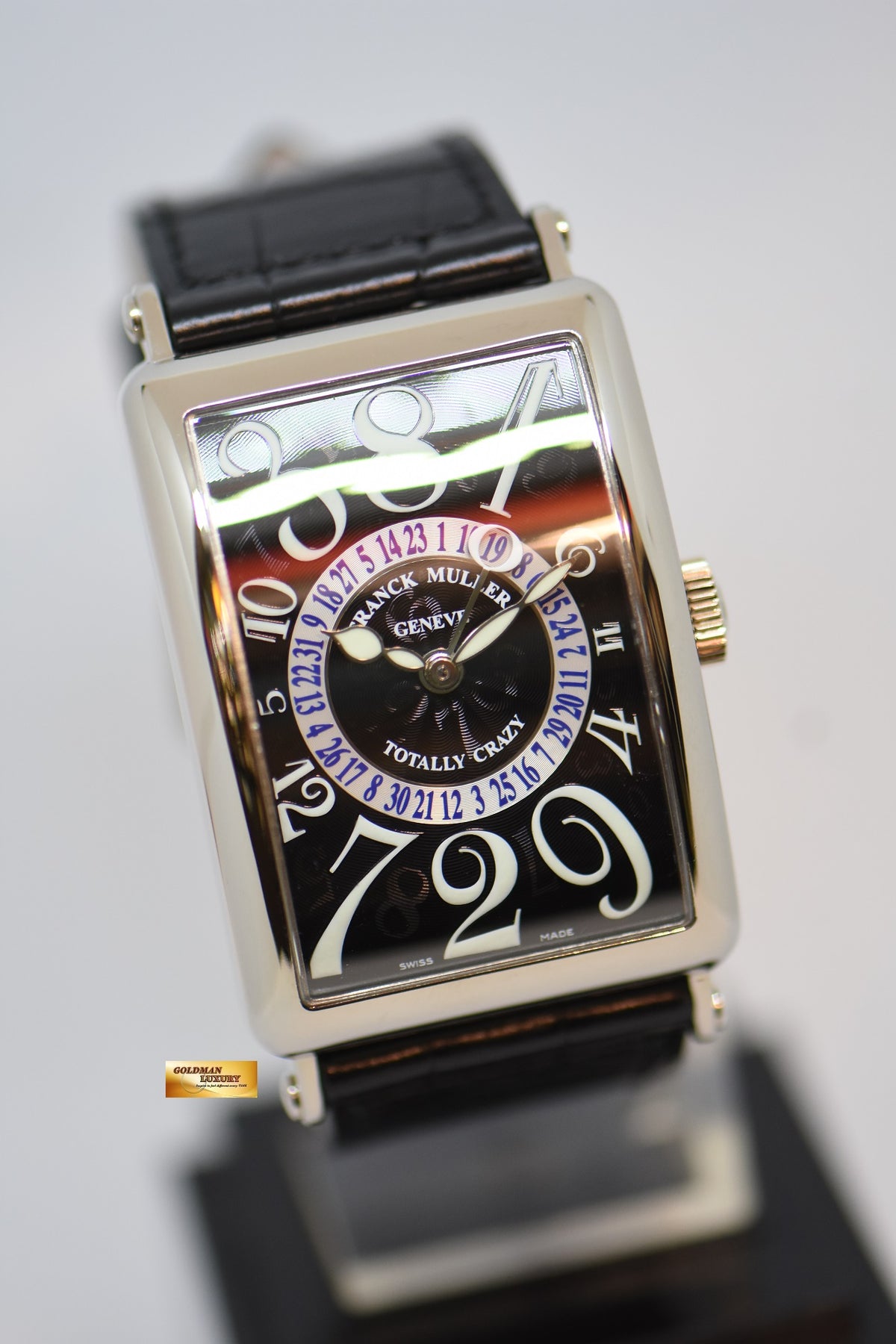 [SOLD] FRANCK MULLER LONG ISLAND TOTALLY CRAZY HOURS & DATE 18K WHITE GOLD AUTOMATIC 1250 TT CH (MINT)