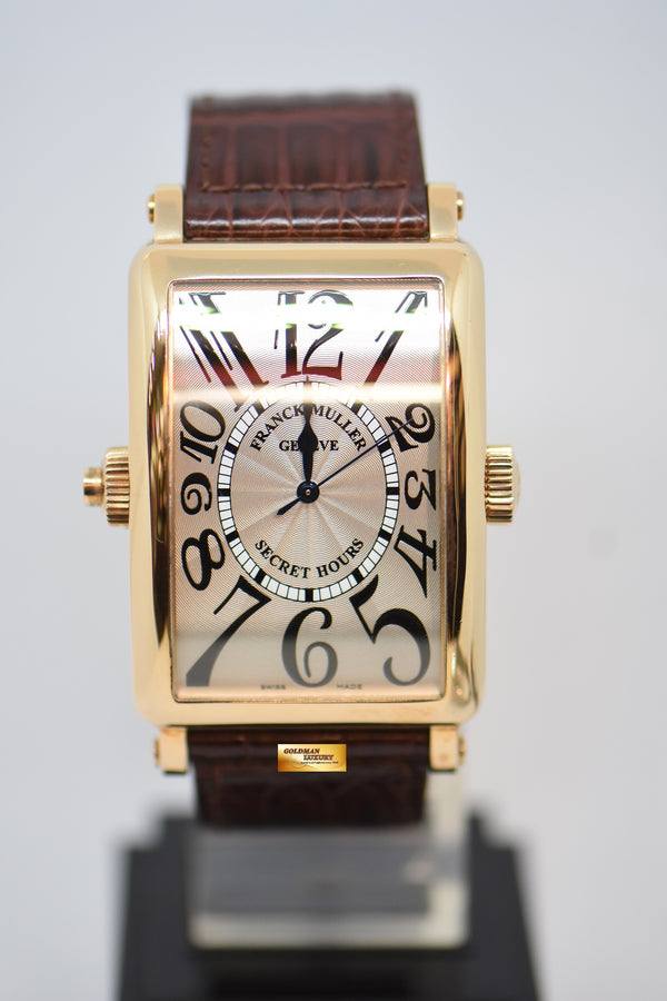 [SOLD] FRANCK MULLER LONG ISLAND SECRET HOURS 18K ROSE GOLD AUTOMATIC 1300 SE H I (MINT)