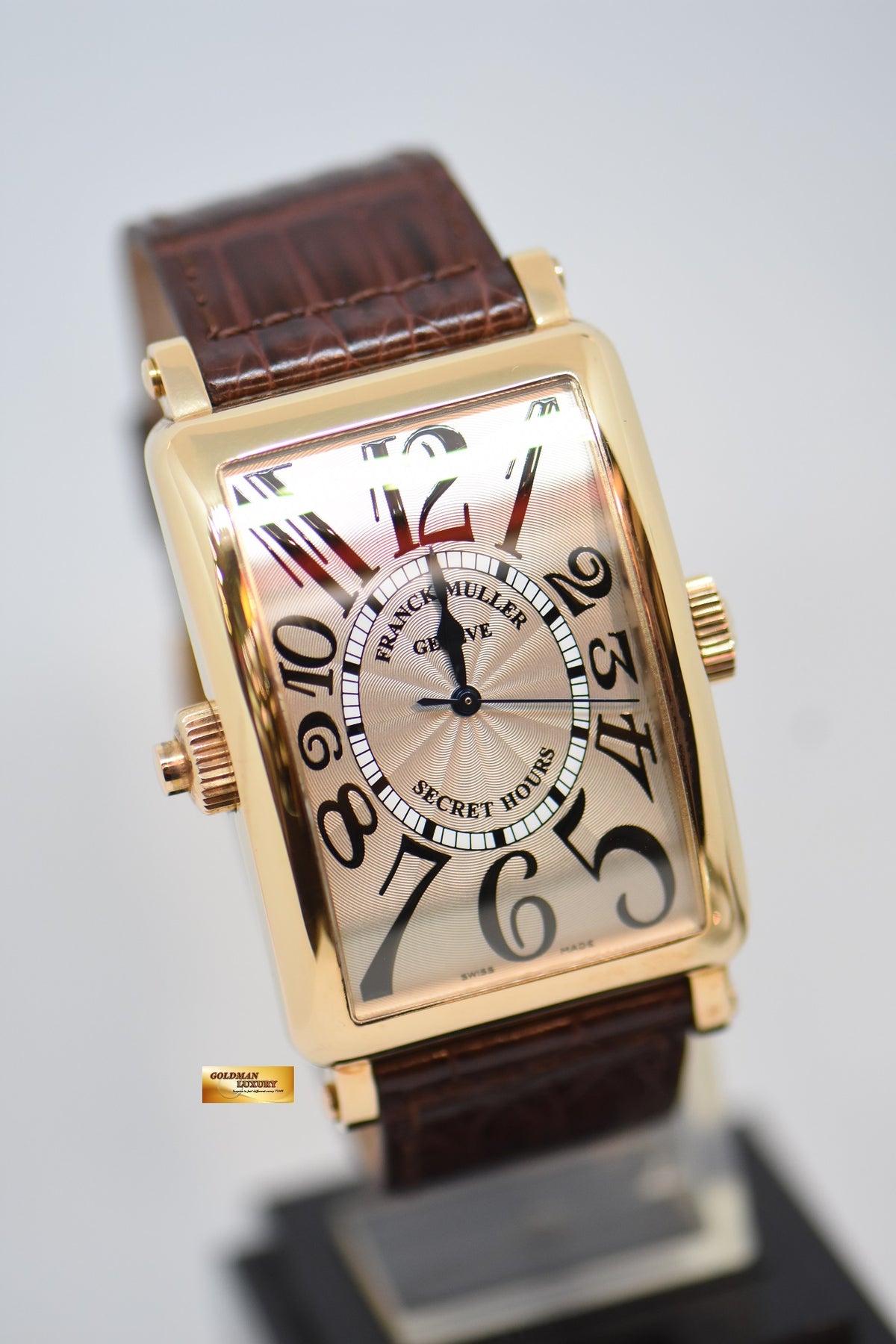[SOLD] FRANCK MULLER LONG ISLAND SECRET HOURS 18K ROSE GOLD AUTOMATIC 1300 SE H I (MINT)