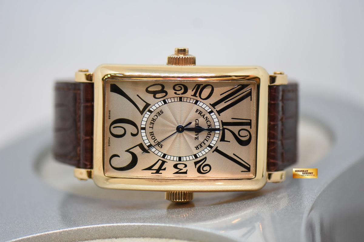 [SOLD] FRANCK MULLER LONG ISLAND SECRET HOURS 18K ROSE GOLD AUTOMATIC 1300 SE H I (MINT)