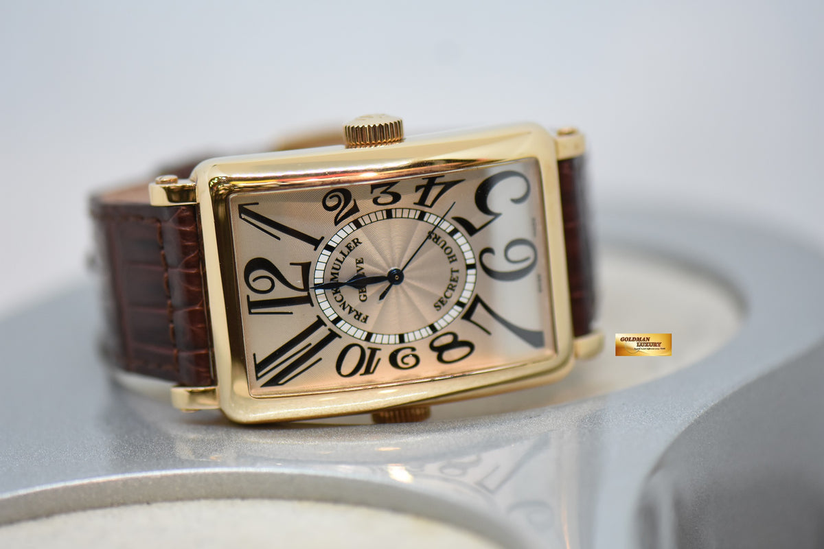 [SOLD] FRANCK MULLER LONG ISLAND SECRET HOURS 18K ROSE GOLD AUTOMATIC 1300 SE H I (MINT)