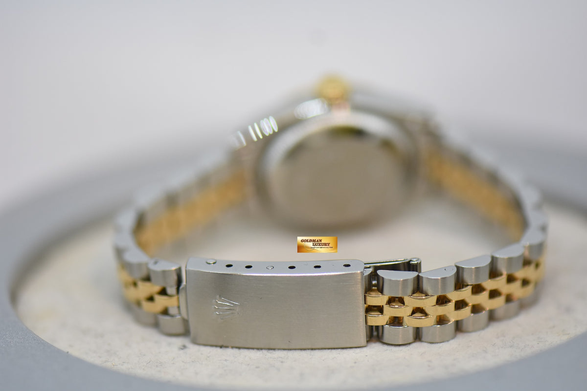 [SOLD] ROLEX OYSTER DATEJUST 26mm HALF-GOLD IN JUBILEE BRACELET GOLD DIAL 69173 (MINT)