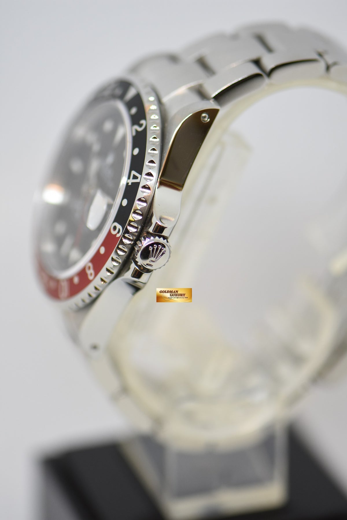 [SOLD] ROLEX OYSTER PERPETUAL GMT-MASTER II 40mm “COKE BEZEL” RED/BLACK BEZEL OYSTER STEEL BRACELET 16710 (PINHOLE CASE) (LNIB)
