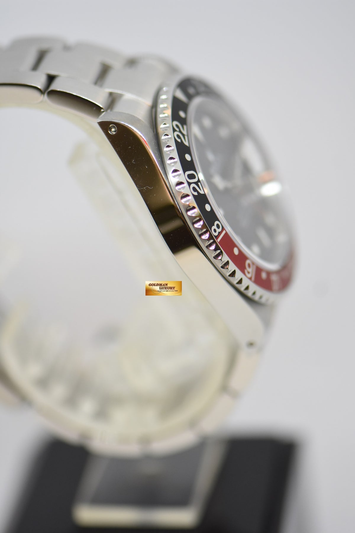 [SOLD] ROLEX OYSTER PERPETUAL GMT-MASTER II 40mm “COKE BEZEL” RED/BLACK BEZEL OYSTER STEEL BRACELET 16710 (PINHOLE CASE) (LNIB)