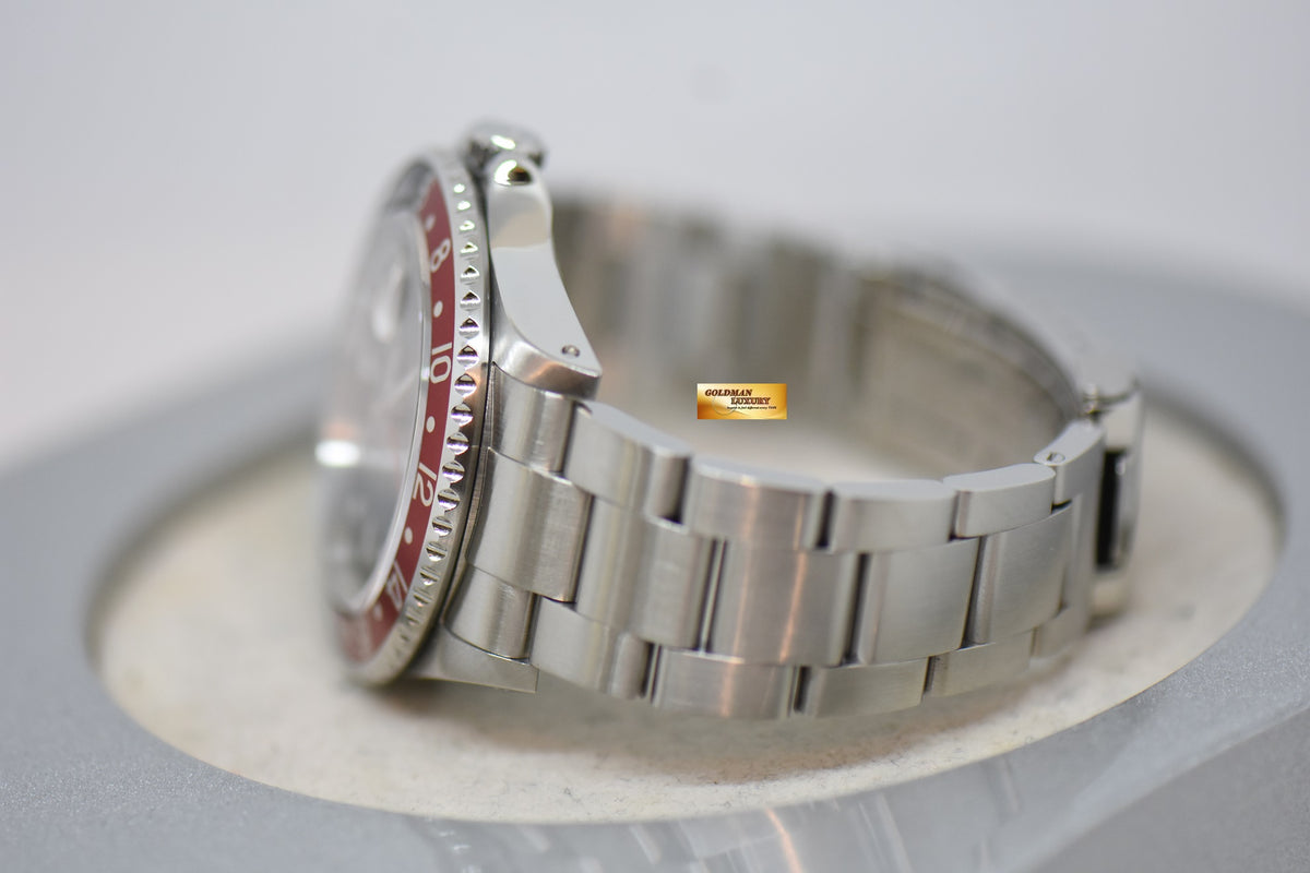 [SOLD] ROLEX OYSTER PERPETUAL GMT-MASTER II 40mm “COKE BEZEL” RED/BLACK BEZEL OYSTER STEEL BRACELET 16710 (PINHOLE CASE) (LNIB)