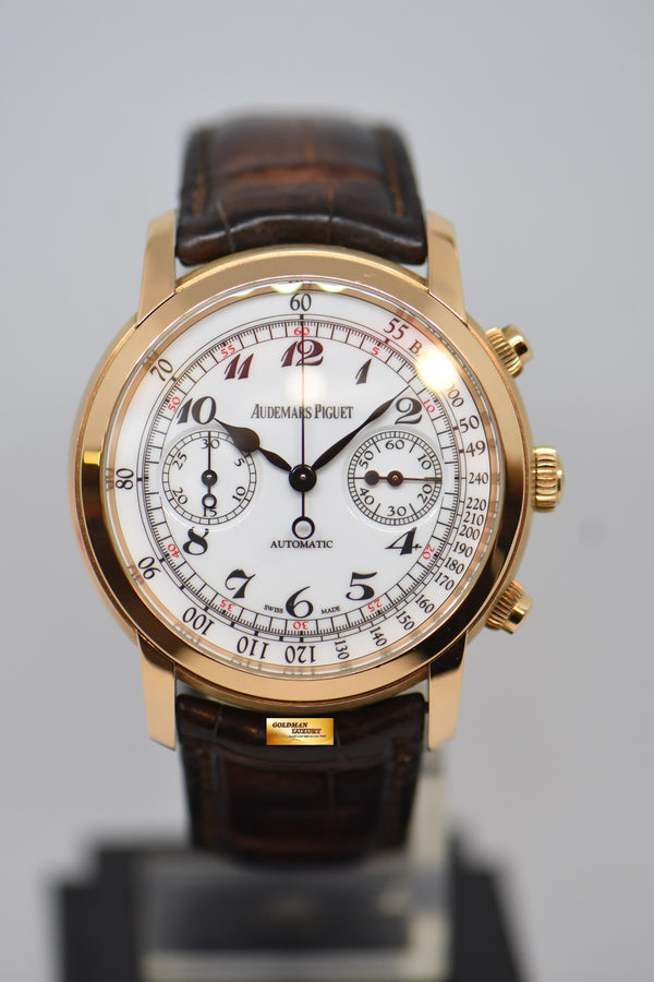 AUDEMARS PIGUET JULES AUDEMARS CHRONOGRAPH 41mm ROSE GOLD IN LEATHER STRAP AUTOMATIC 26100OR (MINT)