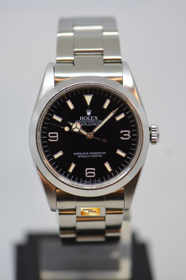 [SOLD] ROLEX OYSTER PERPETUAL EXPLORER 36mm TRITIUM DIAL STEEL IN BRACELET AUTOMATIC 14270 (MINT)