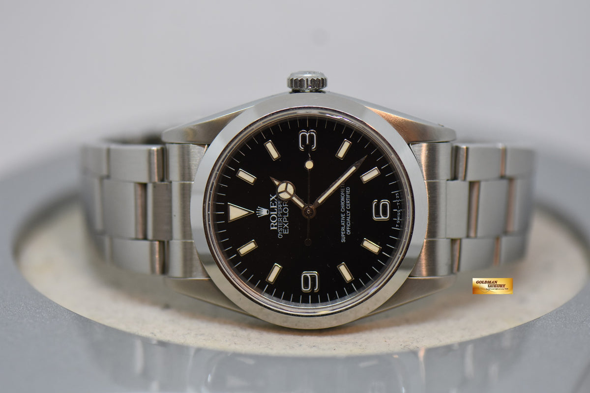 [SOLD] ROLEX OYSTER PERPETUAL EXPLORER 36mm TRITIUM DIAL STEEL IN BRACELET AUTOMATIC 14270 (MINT)