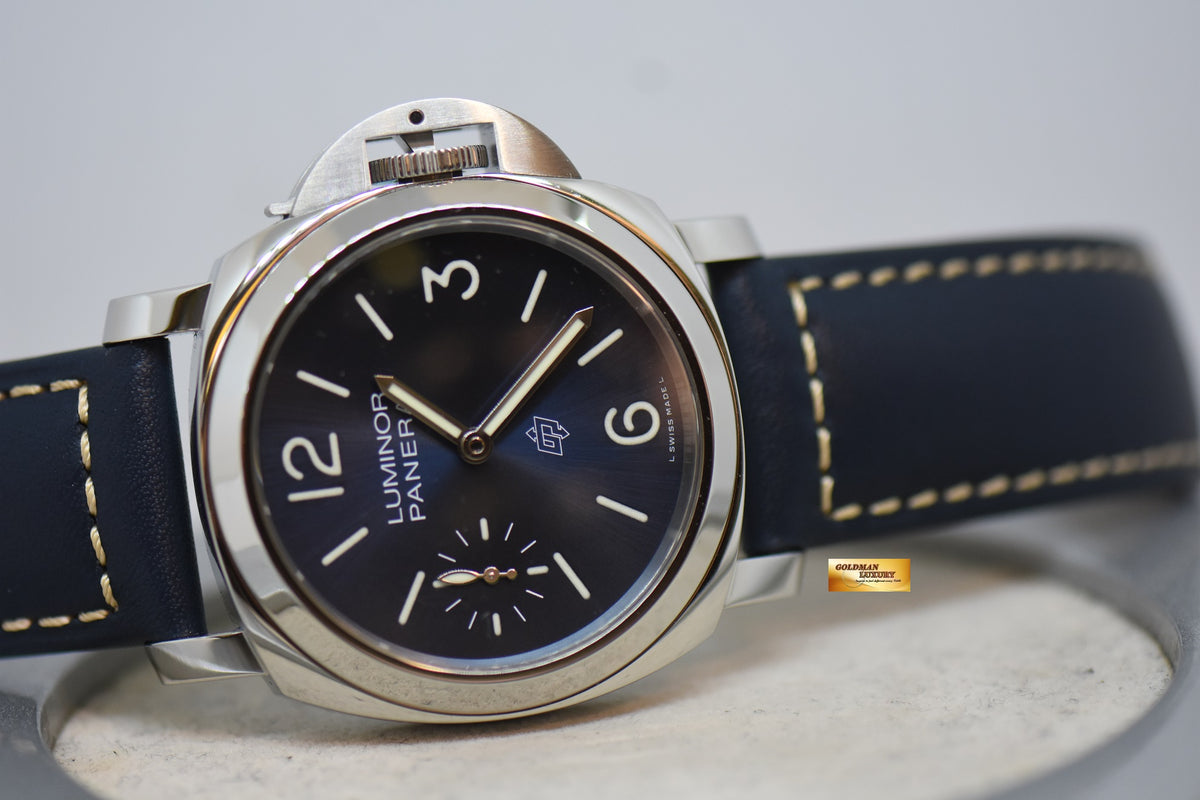 [SOLD] PANERAI LUMINOR BLU MARE 44mm STEEL IN LEATHER STRAP MANUAL WINDING PAM 1085 (NEW-UNWORN)