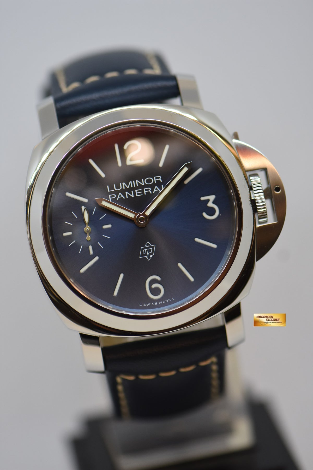 [SOLD] PANERAI LUMINOR BLU MARE 44mm STEEL IN LEATHER STRAP MANUAL WINDING PAM 1085 (NEW-UNWORN)