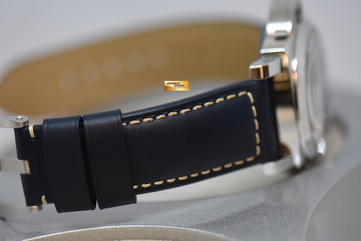 [SOLD] PANERAI LUMINOR BLU MARE 44mm STEEL IN LEATHER STRAP MANUAL WINDING PAM 1085 (NEW-UNWORN)