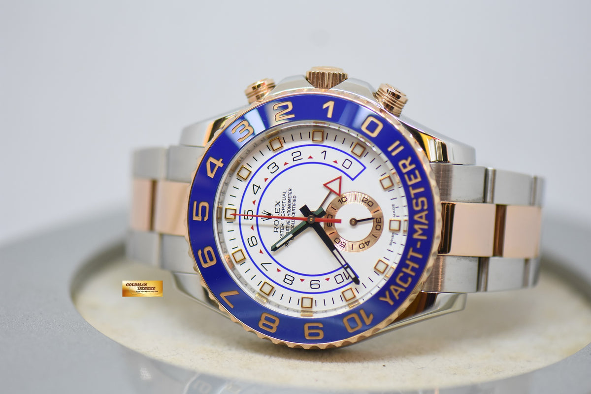 [SOLD] ROLEX OYSTER PERPETUAL YACHT-MASTER II 44mm REGATTA CHRONOGRAPH HALF-EVEROSE GOLD IN BRACELET 116681 (MINT)