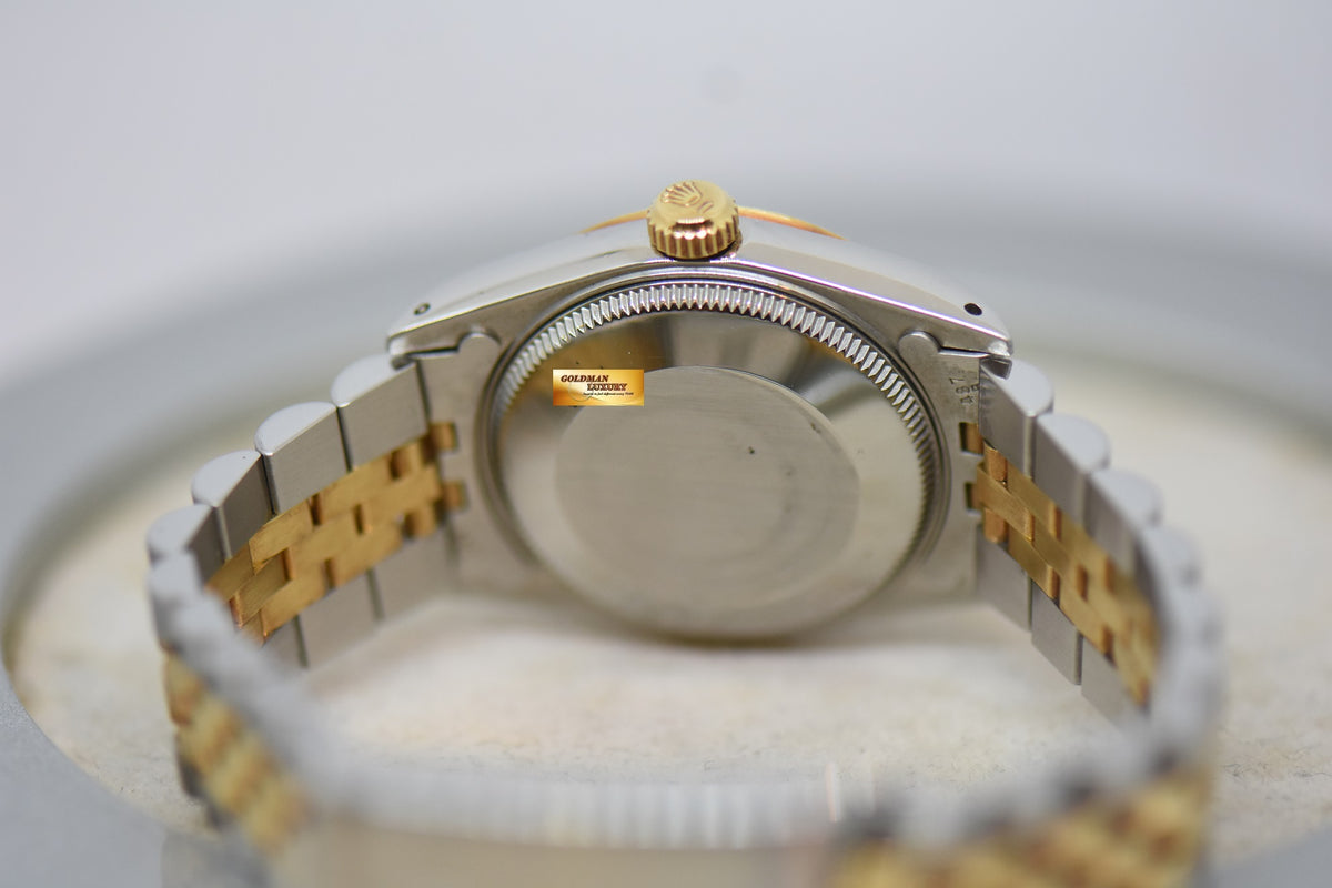 [SOLD] ROLEX OYSTER DATEJUST 31mm HALF-GOLD IN JUBILEE BRACELET WHITE DIAL 68273 (MINT)