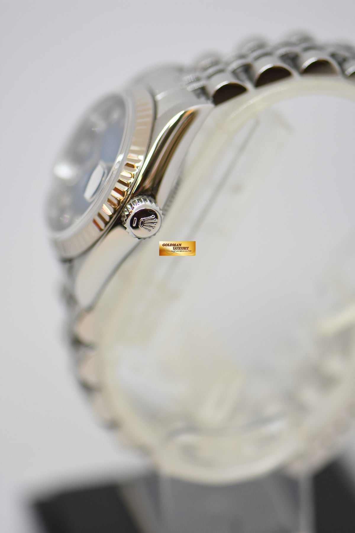 [SOLD] ROLEX OYSTER DATEJUST 26mm STEEL IN JUBILEE BRACELET BLUE / BLACK HUE DIAMOND DIAL 79174 (MINT)