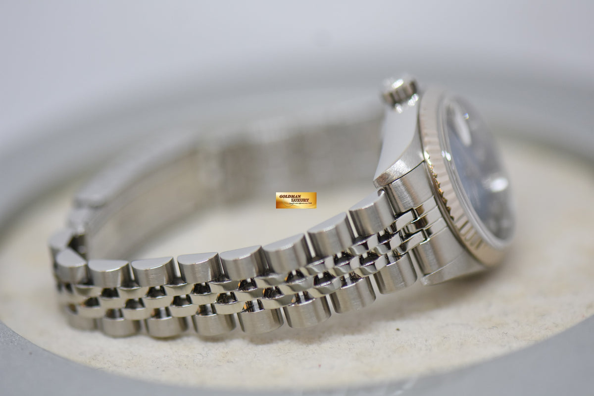 [SOLD] ROLEX OYSTER DATEJUST 26mm STEEL IN JUBILEE BRACELET BLUE / BLACK HUE DIAMOND DIAL 79174 (MINT)