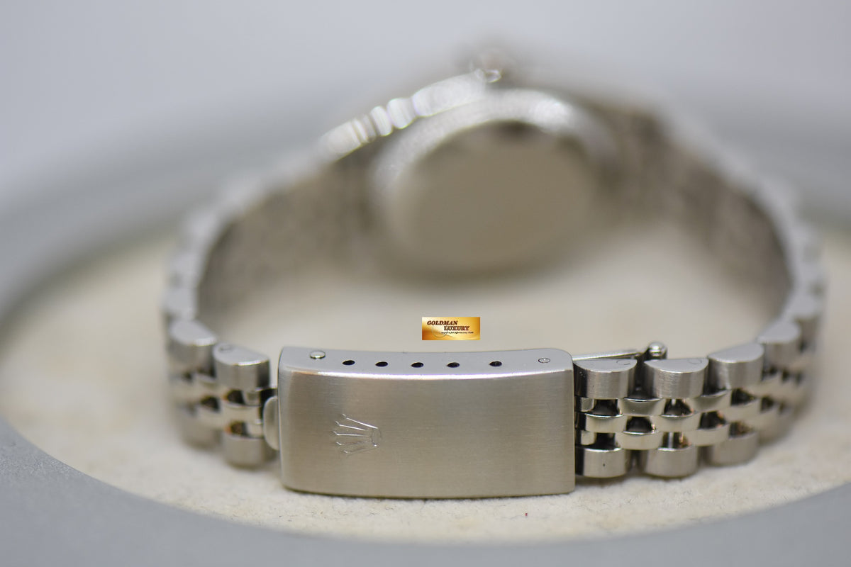 [SOLD] ROLEX OYSTER DATEJUST 26mm STEEL IN JUBILEE BRACELET BLUE / BLACK HUE DIAMOND DIAL 79174 (MINT)