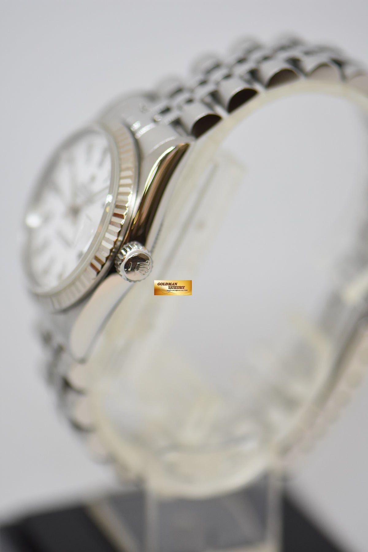 [SOLD] ROLEX OYSTER DATEJUST 31mm STEEL IN JUBILEE BRACELET WHITE ROMAN DIAL 68274 (MINT)