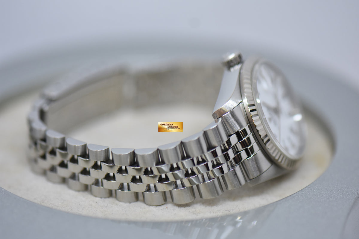 [SOLD] ROLEX OYSTER DATEJUST 31mm STEEL IN JUBILEE BRACELET WHITE ROMAN DIAL 68274 (MINT)