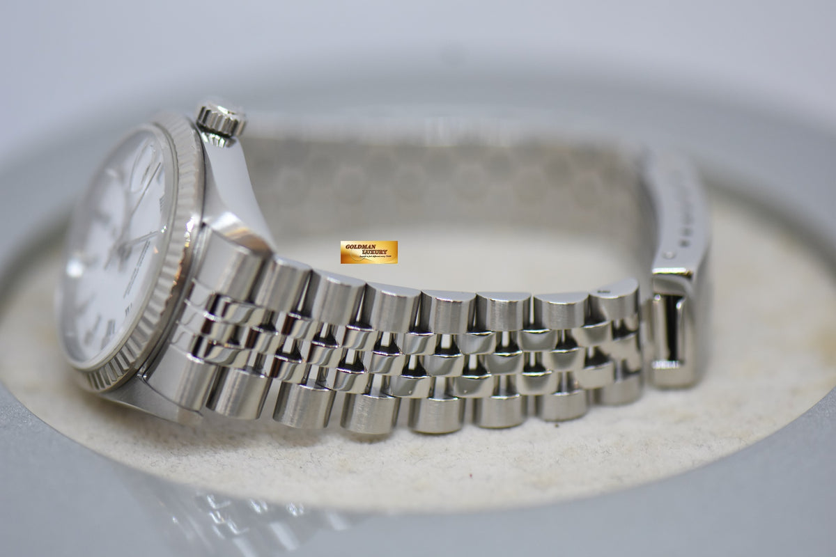 [SOLD] ROLEX OYSTER DATEJUST 31mm STEEL IN JUBILEE BRACELET WHITE ROMAN DIAL 68274 (MINT)