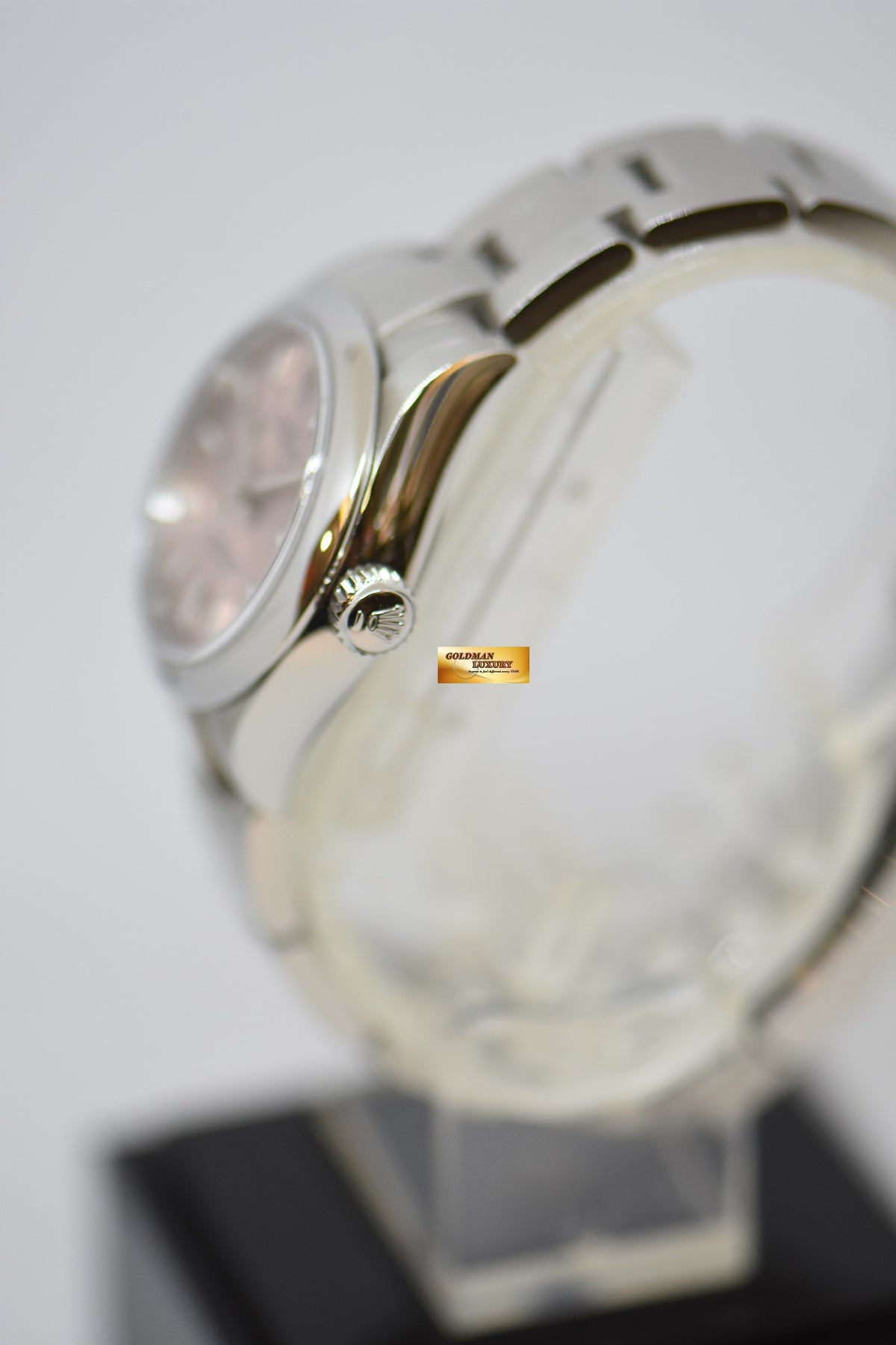 [SOLD] ROLEX OYSTER PERPETUAL 28mm STEEL IN OYSTER BRACELET PINK DIAL 276200 (NEW-UNWORN)