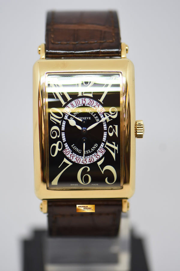 FRANCK MULLER LONG ISLAND BiRETRO-SECONDS 18K YELLOW GOLD MEN’S AUTOMATIC 1100 DS R (MINT)