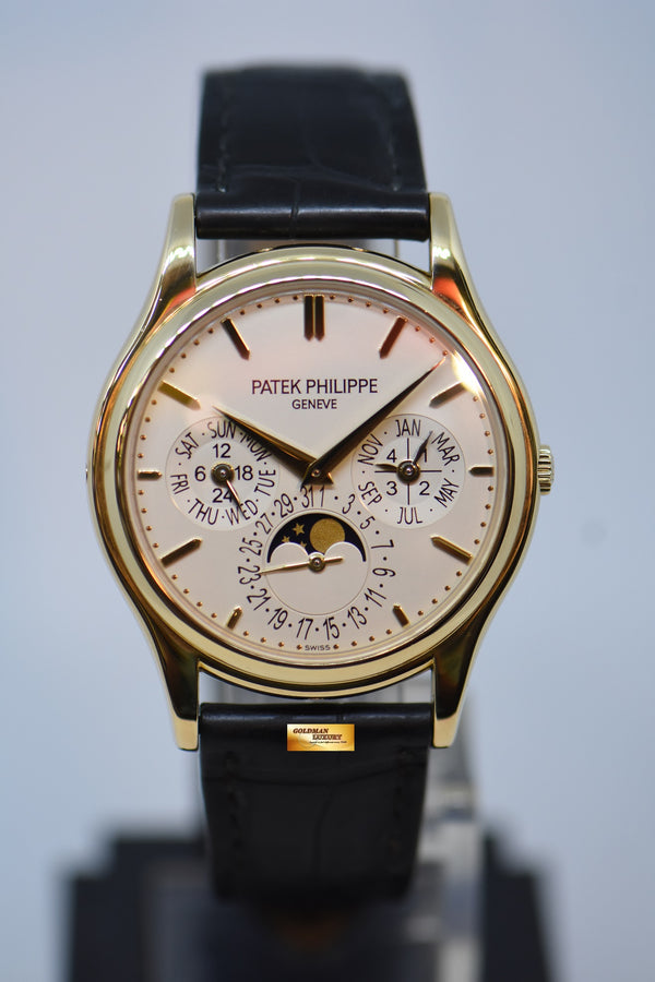 [SOLD] PATEK PHILIPPE PERPETUAL CALENDAR MOONPHASE 37mm 18K YELLOW GOLD 5140J (MINT)