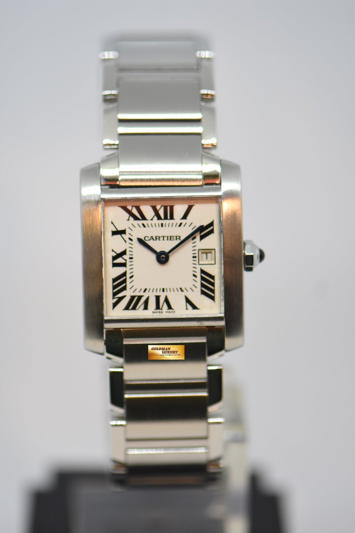 [SOLD] CARTIER TANK FRANCAISE STEEL LADIES MIDSIZE QUARTZ 2465 (MINT) (WATCH ONLY)