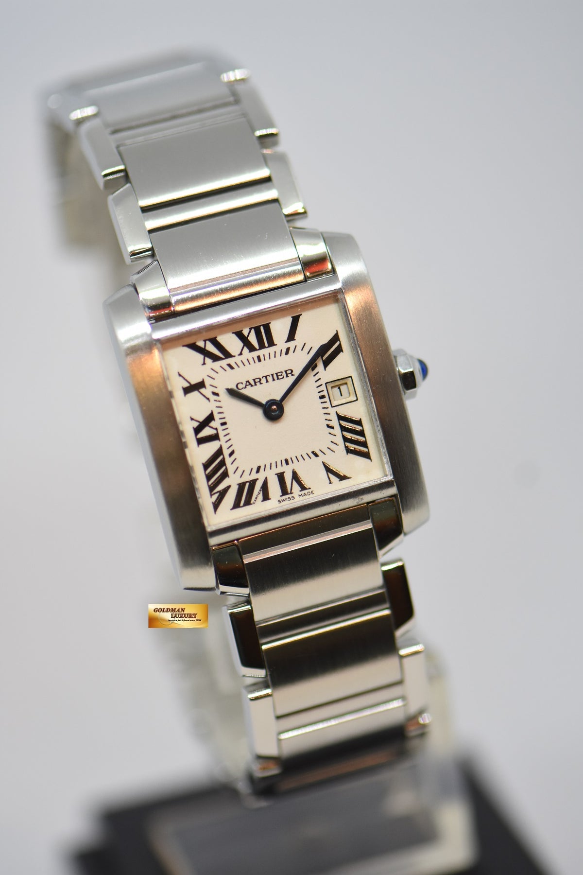 [SOLD] CARTIER TANK FRANCAISE STEEL LADIES MIDSIZE QUARTZ 2465 (MINT) (WATCH ONLY)