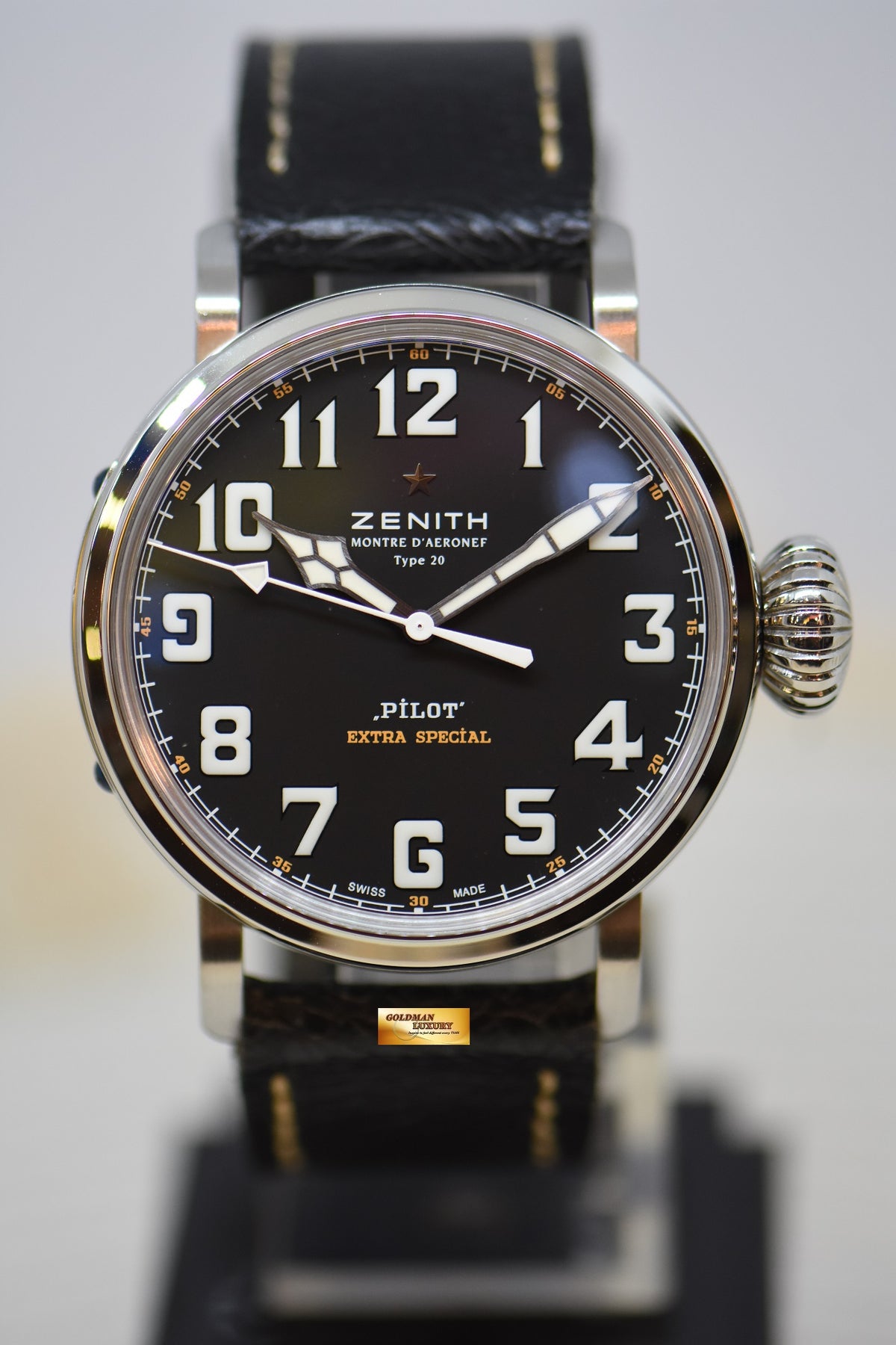 [SOLD] ZENITH MONTRES D’AERONEF TYPE 20 EXTRA SPECIAL 45mm STEEL AUTOMATIC 03.2430.3000 (MINT)