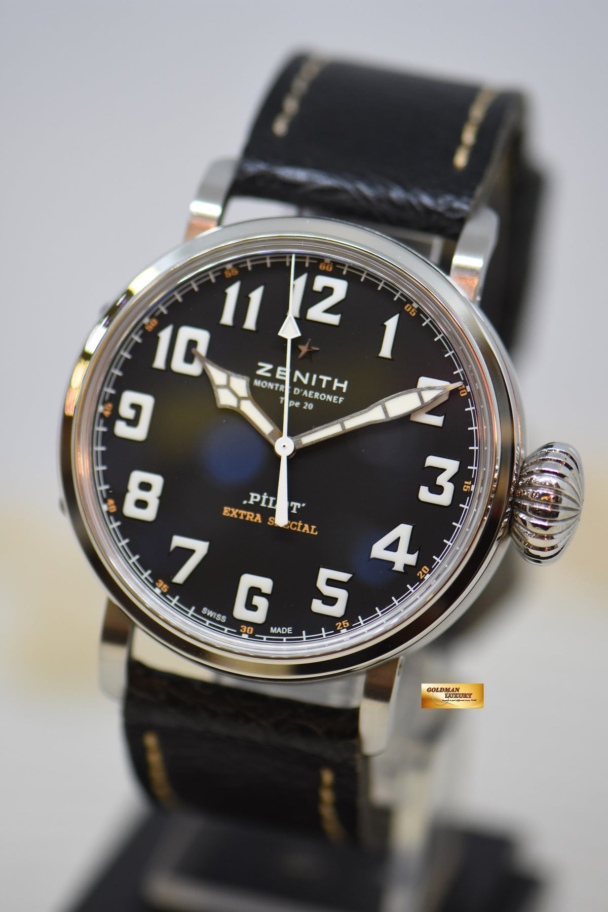 [SOLD] ZENITH MONTRES D’AERONEF TYPE 20 EXTRA SPECIAL 45mm STEEL AUTOMATIC 03.2430.3000 (MINT)