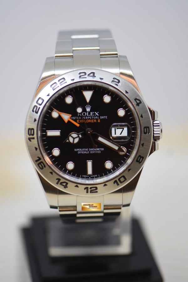 [SOLD] ROLEX OYSTER PERPETUAL EXPLORER II 42mm STEEL IN BRACELET BLACK DIAL 216570 (MINT)