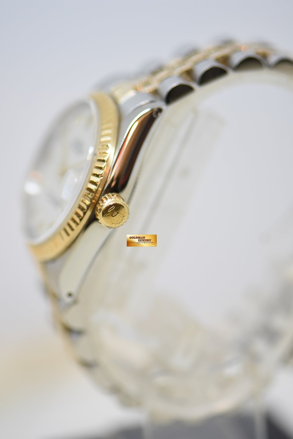 [SOLD] ROLEX OYSTER DATEJUST 31mm HALF-GOLD IN JUBILEE BRACELET CREAM COMPUTER DIAL 68273 (MINT)