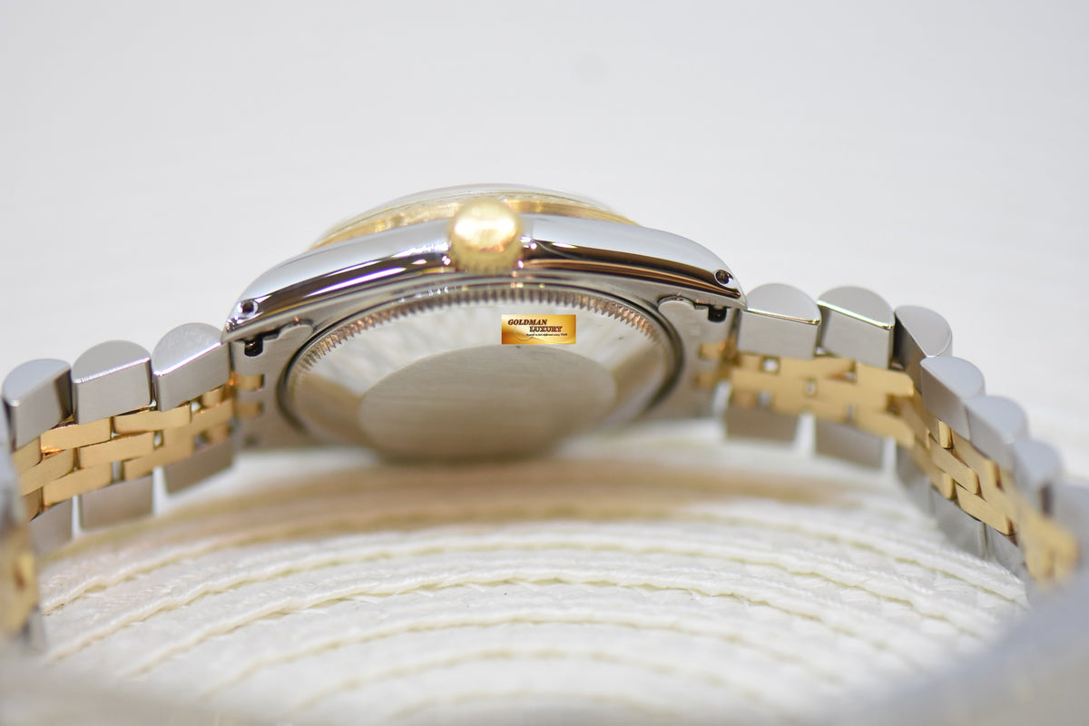 [SOLD] ROLEX OYSTER DATEJUST 31mm HALF-GOLD IN JUBILEE BRACELET CREAM COMPUTER DIAL 68273 (MINT)