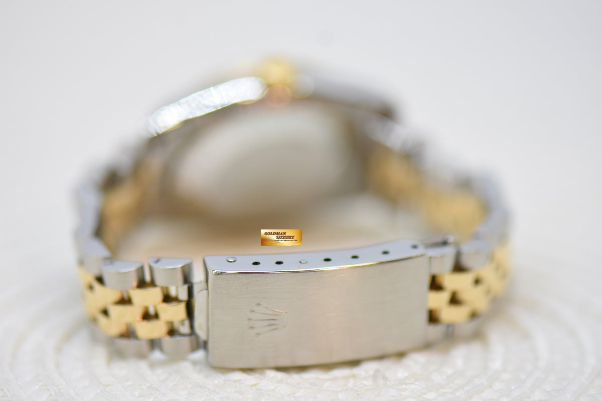 [SOLD] ROLEX OYSTER DATEJUST 31mm HALF-GOLD IN JUBILEE BRACELET CREAM COMPUTER DIAL 68273 (MINT)