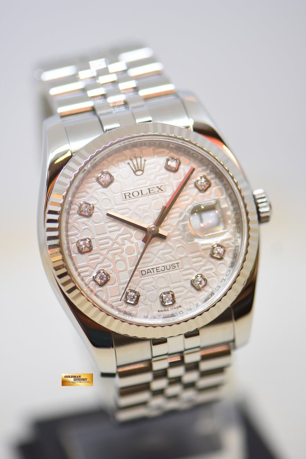 [SOLD] ROLEX OYSTER PERPETUAL DATEJUST 36mm STEEL IN JUBILEE BRACELET COMPUTER DIAMONDS DIAL 116234 (MINT)