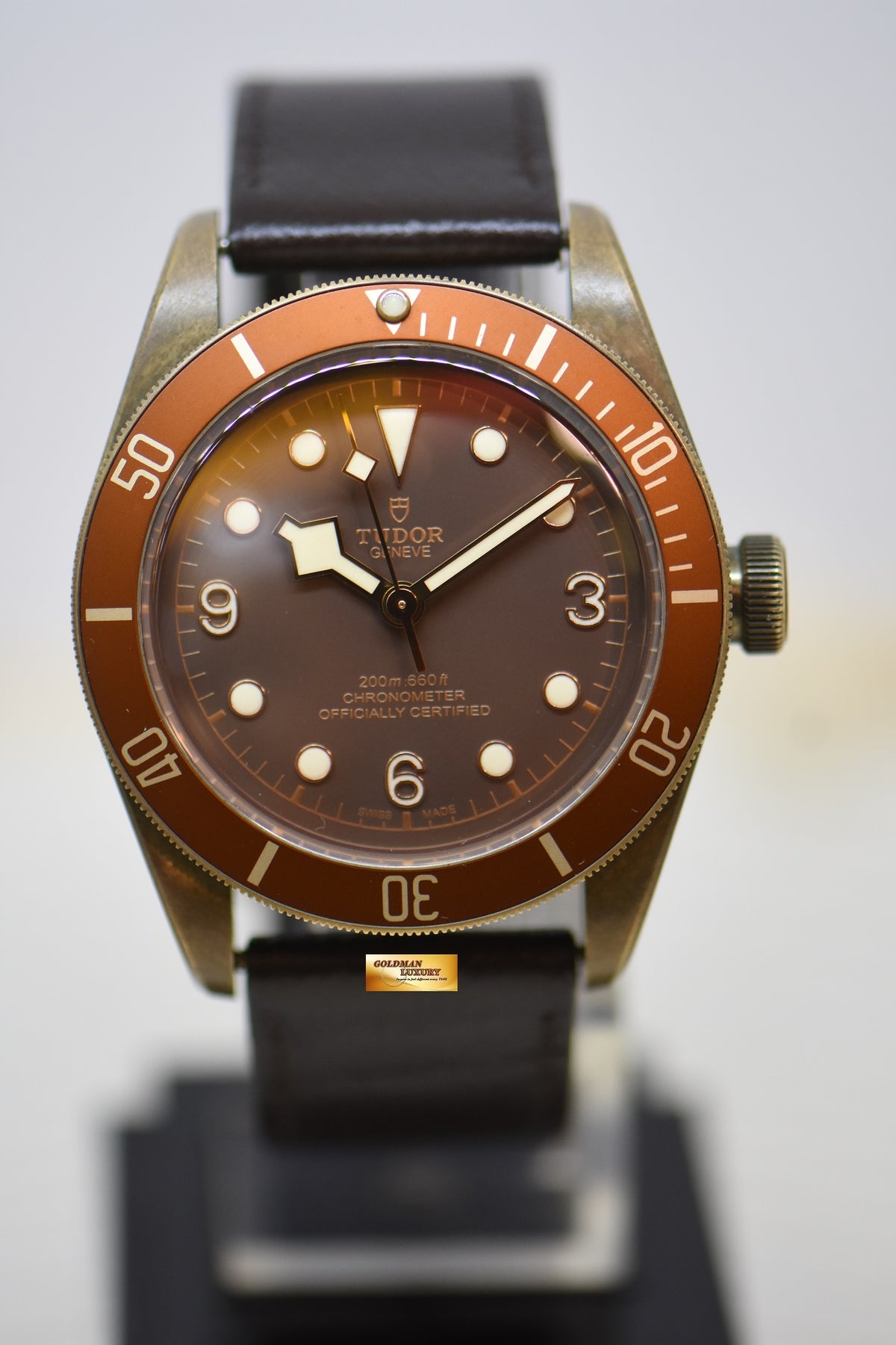 [SOLD] TUDOR BLACK BAY HERITAGE BRONZE 41mm BROWN DIAL IN LEATHER STRAP AUTOMATIC 79250BM (NEAR MINT)
