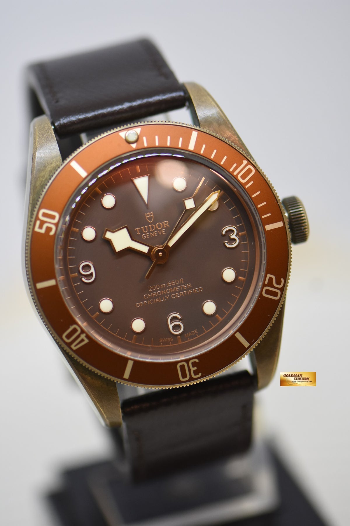 [SOLD] TUDOR BLACK BAY HERITAGE BRONZE 41mm BROWN DIAL IN LEATHER STRAP AUTOMATIC 79250BM (NEAR MINT)