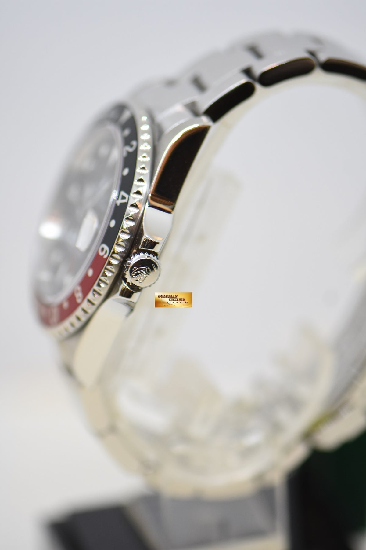 [SOLD] ROLEX OYSTER PERPETUAL GMT-MASTER II 40mm RED/BLACK COKE BEZEL STEEL OYSTER BRACELET 16710 (MINT)