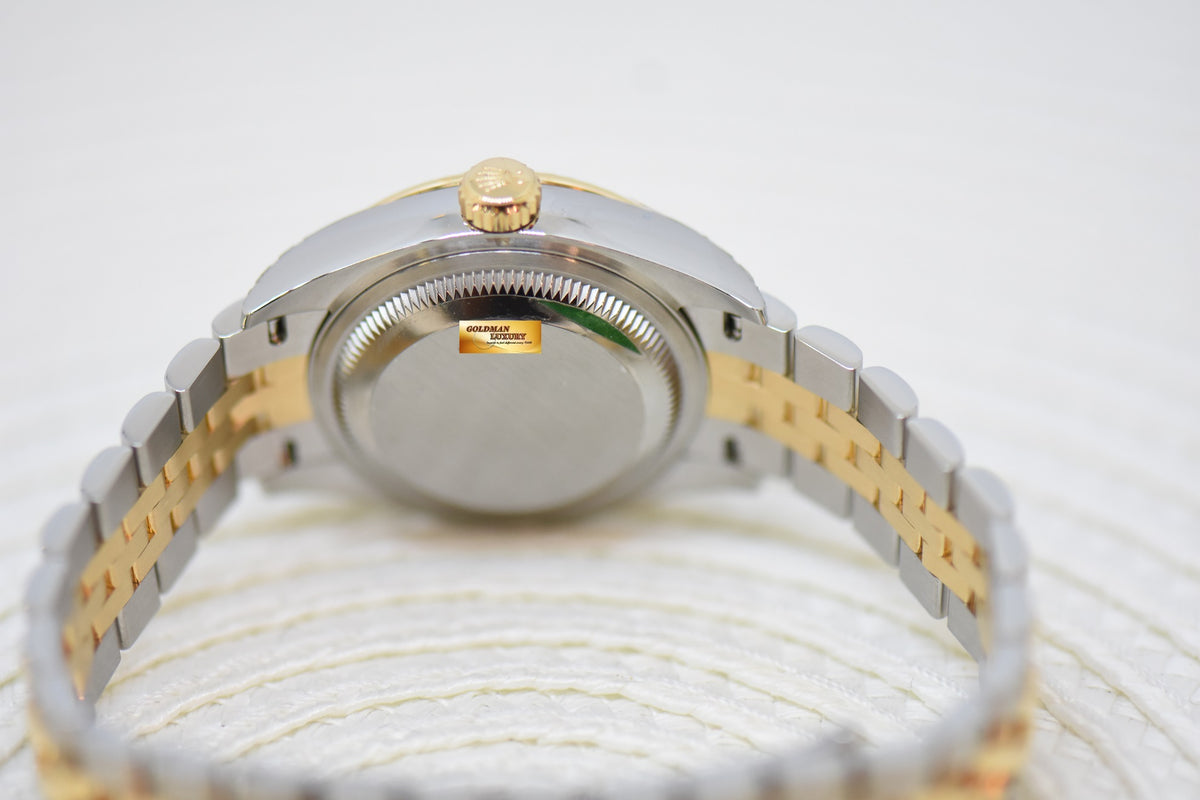 [SOLD] ROLEX OYSTER PERPETUAL DATEJUST 28mm YELLOW GOLD / STEEL IN JUBILEE BRACELET GOLD DIAL 279173 (NEW-UNWORN)