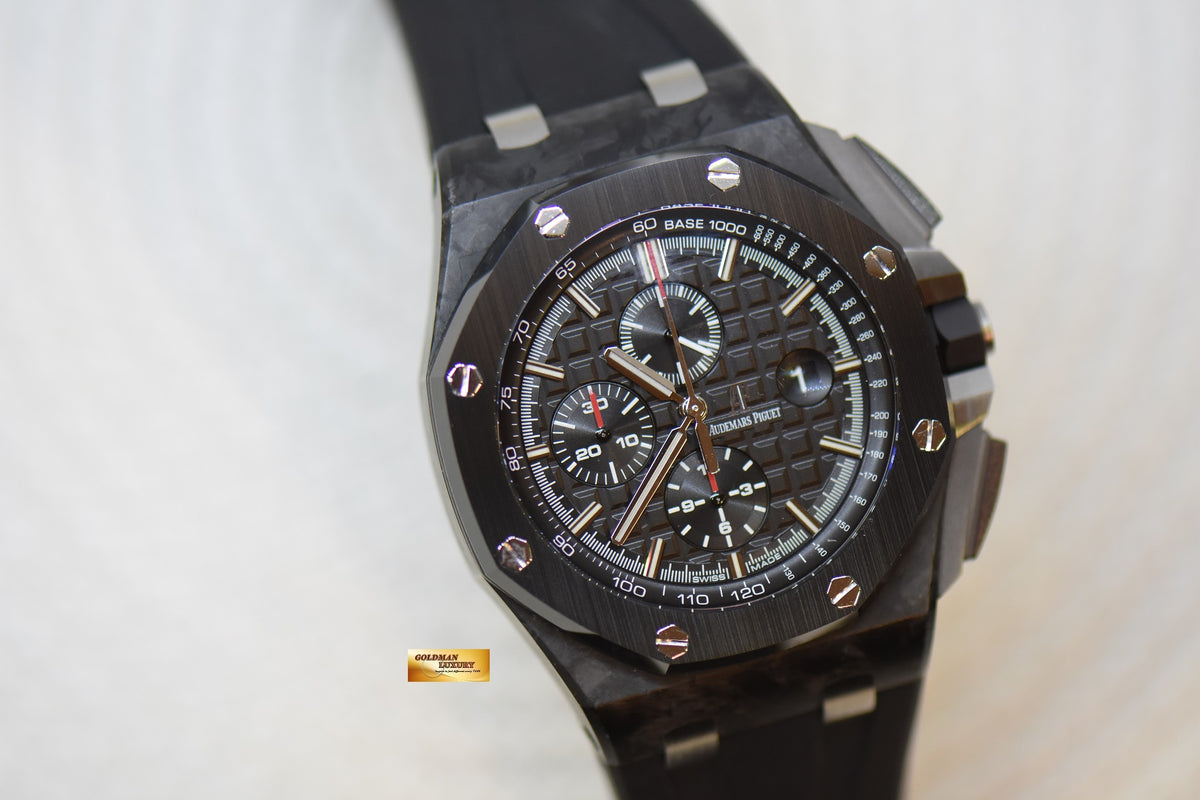 [SOLD] AUDEMARS PIGUET ROYAL OAK OFFSHORE 44mm CHRONOGRAPH FORGED CARBON CERAMIC BEZEL AUTOMATIC 26400AU (LNIB)