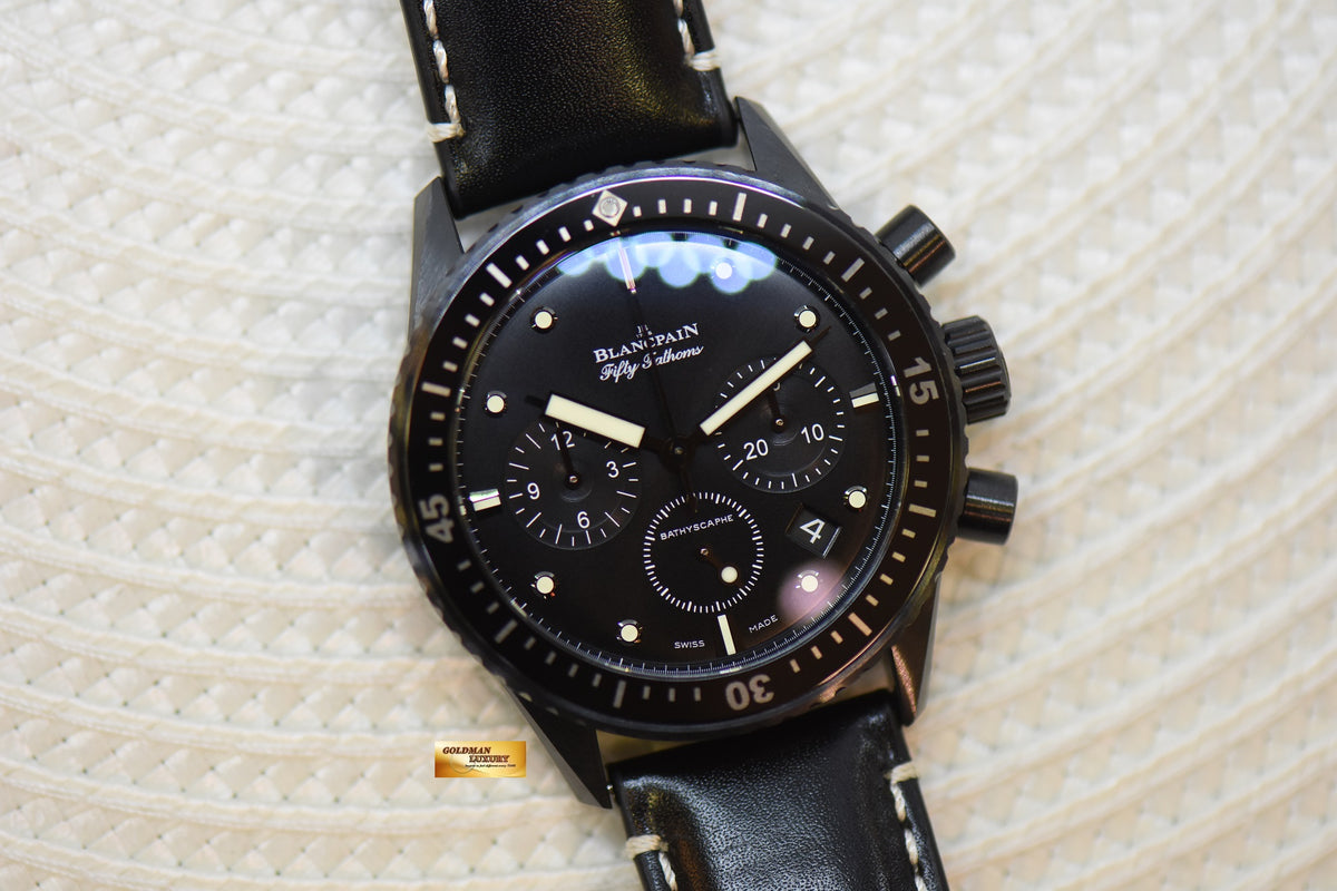 [SOLD] BLANCPAIN FIFTY FATHOMS BATHYSCAPHE FLYBACK CHRONOGRAPH 43.6mm CERAMIC BLACK AUTOMATIC (LNIB)