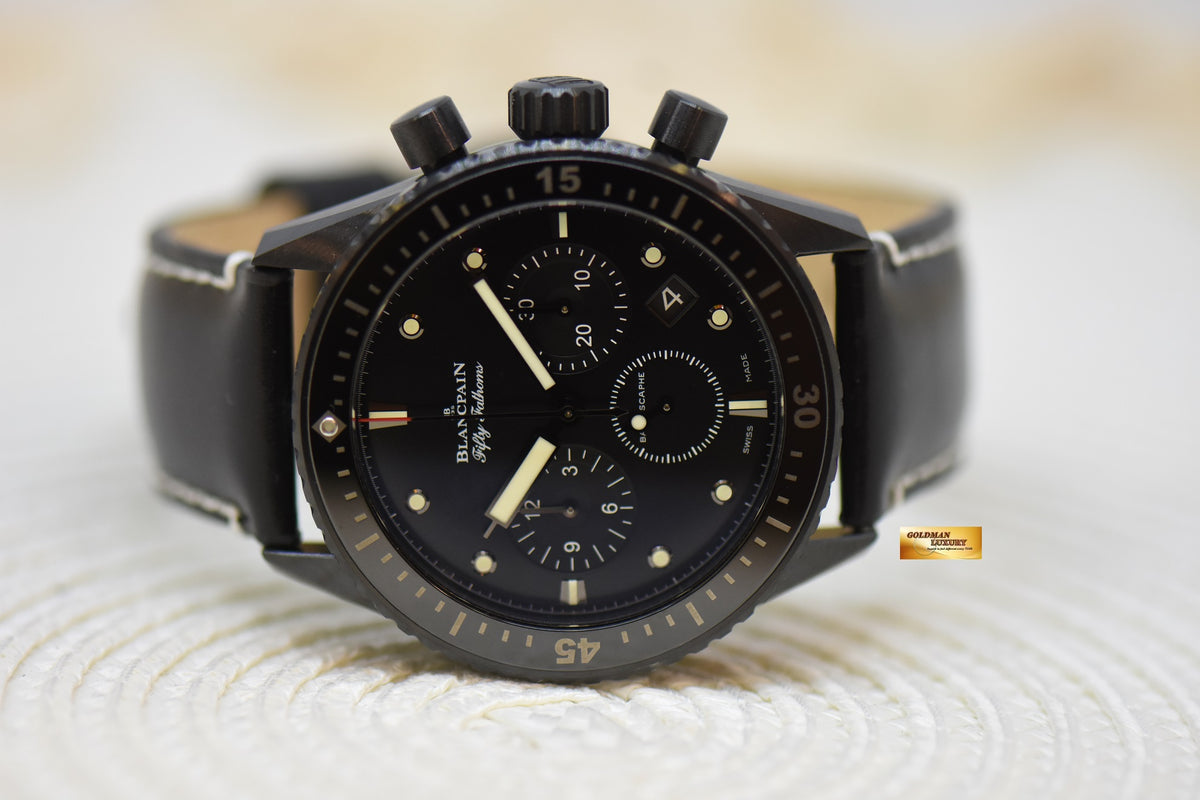 [SOLD] BLANCPAIN FIFTY FATHOMS BATHYSCAPHE FLYBACK CHRONOGRAPH 43.6mm CERAMIC BLACK AUTOMATIC (LNIB)